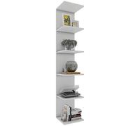 VCM Estantería de Pared de Madera Estantería Colgante Estantería librería Estantería de Pared Tablero Decorativo Lazas Blanco