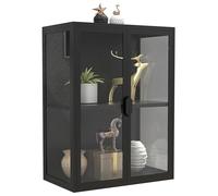 VCM Flokas M - Vitrina de cristal con cristal de seguridad ESG, dimensiones aprox. 80 x 60 x 35 cm, moderno y ahorra espacio