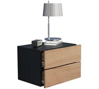 VCM Mesita de Noche cajonera de Madera cajonera de Pared cajonera de Pared Consola mesita de Noche Usal L 45 cm Roble Negro/Miel