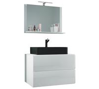 VCM Mueble Lavabo 3 Piezas Conjunto Mueble baño Lavabo Lendas BL Ancho 80 cm M cajón Mueble Lavabo 3 Piezas Conjunto Mueble baño Lavabo Lendas BL Ancho 80 cm M cajón
