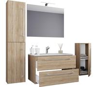 VCM Mueble Lavabo 5 Piezas Conjunto Mueble baño Lavabo Badinos Cajón Espejo Mueble Lavabo 5 Piezas Conjunto Mueble baño Lavabo Badinos Cajón Espejo