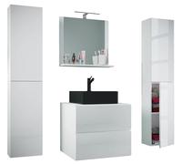VCM Mueble Lavabo 5 Piezas Conjunto Mueble baño Lavabo Lendas BL Ancho 60 cm Cajón XL Mueble Lavabo 5 Piezas Conjunto Mueble baño Lavabo Lendas BL Ancho 60 cm Cajón XL