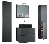 VCM Mueble Lavabo 5 Piezas Conjunto Mueble baño Lavabo Lendas BL Ancho 60 cm Cajón XL Mueble Lavabo 5 Piezas Conjunto Mueble baño Lavabo Lendas BL Ancho 60 cm Cajón XL