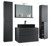 VCM Mueble Lavabo 5 Piezas Conjunto Mueble baño Lavabo Lendas BL Ancho 80 cm Cajón XL Mueble Lavabo 5 Piezas Conjunto Mueble baño Lavabo Lendas BL Ancho 80 cm Cajón XL