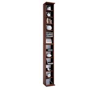 VCM Soporte de Madera para CD DVD Estantería de pie Estantería Decorativa Bigol Núcleo de Nogal