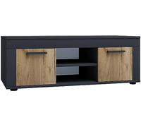 VCM Tablero bajo de TV de Madera Muebles Mueble TV Mesa Consola Mesa TV Ancho 102 cm Usilo L Antracita/Roble Miel