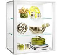 VCM Vitrina Mural de Cristal de Madera Vitrina Colgante Vitrina de Cristal Vitrina expositora Vitrina de pie Glasol S Blanco