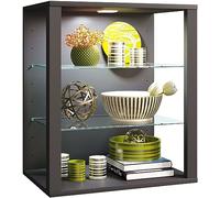 VCM Vitrina Mural de Cristal de Madera Vitrina Colgante Vitrina de Cristal Vitrina expositora Vitrina de pie Glasol S Antracita