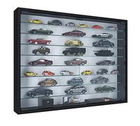 VCM Vitrina Mural de Cristal de Madera Vitrina Mural Coleccionista Mandosa XXL Negro