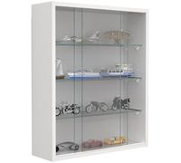 VCM Vitrina Mural de Cristal y Madera Coleccionista Drivalo Blanco
