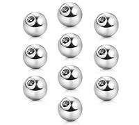 Vcmart 10 piezas bolas de repuesto de acero inoxidable piercing