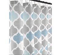 VCNY Home - Cortina de Ducha Universal de Tela para baño para Hombre o Mujer, Tonos apagados de Azul y Gris