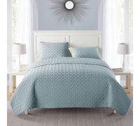 VCNY Home Victoria Classics nia-qlt-fuqu-in-bl Nina Full Reina Colcha en Relieve, Color Azul