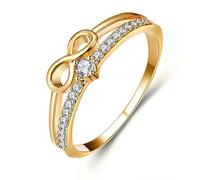 VCODWCSJO Anillo de compromiso chapado en oro rosa número 8 para mujer, 6, Zirconia cúbica