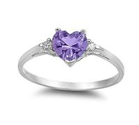 VCODWCSJO Anillo de corazón para mujer con forma de amor, circonita y diamante, chapado en cobre, joyería de moda, 10, Zirconia cúbica