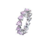VCODWCSJO Anillo de plata 925 para mujer, anillo de amor, joyería de regalo, 6, Zirconia cúbica