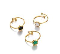 VCODWCSJO Anillo popular de acero inoxidable con incrustaciones de flores de hip hop y acero de titanio para mujer, Metal, Zirconia cúbica