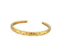 VCODWCSJO Ins Fashion - Pulsera de acero de titanio con temperamento simple, joyería de acero inoxidable, estrella de ocho puntas, circonita redonda, pulsera abierta para mujer, Metal, Circonita