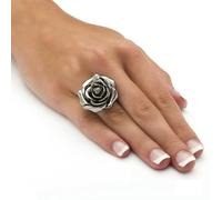 VCODWCSJO Personalidad Retro Black Rose Series Anillo Mujer-R2001-11