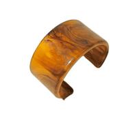 VCODWCSJO Pulsera abierta de resina acrílica transparente para mujer, geométrica, coreana, retro, pulsera ancha para niñas, joyería de mano, Resina, Resina.