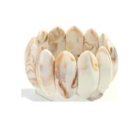 VCODWCSJO Pulseras geométricas elásticas de acrílico ámbar vintage para mujer, pulsera elástica de resina grande, Resina, Resina.