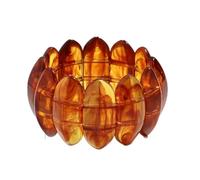 VCODWCSJO Pulseras geométricas elásticas de acrílico ámbar vintage para mujer, pulsera elástica de resina grande, Resina, Resina.