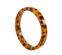 VCODWCSJO Pulseras redondas geométricas de resina acrílica con patrón de estampado de leopardo para mujer, joyería de muñeca, Resina, Resina.