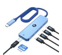 VCOM Hub USB C de 10 Gbps, divisor USB C de 5 puertos con suministro de energía de 100 W, adaptador multipuerto USB C portátil compatible con MacBook Pro/Air, Surface Pro, Dell, HP, Microsoft, no