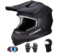VCOROS Casco Motocross Niño VS-905 con Gafas Guantes Máscara ECE22.06 | Casco Moto Niño para Jóven Unisex Capacete Motocross Casco Integral MTB para Dirt Bike ATV Enduro Offroad Motocross