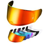 VCOROS Visera Casco Moto para FF328 FF353 FF800,Visiera per Casco Integrale da Moto,Visera de Lente para Casco Protección contra Viento,Accesorios para Cascos de Moto(Rojo cromado)