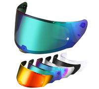 VCOROS Visera Casco Moto para FF328 FF353 FF800,Visiera per Casco Integrale da Moto,Visera de Lente para Casco Protección contra Viento,Accesorios para Cascos de Moto (Verde cromado)