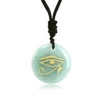 VCPC Collar Colgante De Piedra Natural,Retro El Ojo De Horus Collares De Piedra De Cristal, Colgante De Chakra Curativo, Colgante De Amuleto De La Suerte para Festivales De Mujeres Regalo De Joyería