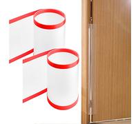 VCRANONR 2 Pcs Protectores de Seguridad para Puertas de Bisagras, Protectores de Puertas para Bebes y Niños, con Adhesivo, Protectores Antipellizcos Puertas, Seguro para los Dedos(Translúcido, 120 cm)