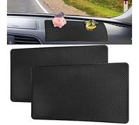 VCRANONR 2 Piezas Alfombrillas Antideslizantes para Salpicadero de Coche, 27 x 15 cm, Alfombrillas Antideslizantes Móvil Coche, Alfombrillas Rectangulares de PVC para Coche, Cajón, Mesa o Escritorio