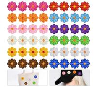 VCRANONR 48 piezas de flores para coser, 4,2 x 4,2 cm, bordado de margaritas, pegatinas para planchar en tela, parches de planchado, flores para planchar, decoración