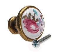 VCSZYAFX 2 unids/lote perillas armario puerta flor cajón armario tirador perilla muebles Tirador Armario(Tulip)