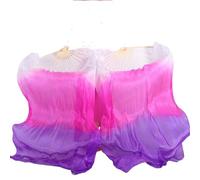 VCSZYAFX Abanico De Danza del Vientre Mujer Vientre Danza Seda bambú Largo Ventilador velos Accesorios Abdominales adoración alabanza Pastel Colores Bandera Serpentina Adultos(Gold,180cm(Hot Size))