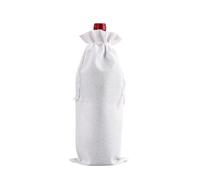 VCSZYAFX Bolsa Vino 10 Uds. Fundas for Botellas de Vino Tinto Bolsa for champán Embalaje arpillera decoración for Fiesta Boda Bolsas para Regalos de Boda(White)