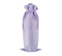 VCSZYAFX Bolsa Vino 5 unids/Lote 15x35cm Bolsas for Botellas de Vino Tinto for champán Embalaje arpillera decoración para Regalos de Boda(Light Purple)