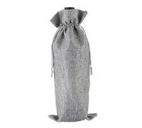 VCSZYAFX Bolsa Vino 5 unids/Lote 15x35cm Bolsas for Botellas de Vino Tinto for champán Embalaje arpillera decoración para Regalos de Boda(Gray)