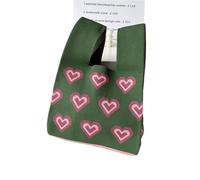 VCSZYAFX Bolso de mano informal con nudo de flores y corazón, bolso de mano tejido, bolso de compras, bolso de mano(Style 08)