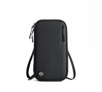 VCSZYAFX Cartera de Viaje portatarjetas y Pasaporte Bolso Organizador Hombro Tipo Bandolera Cubierta protección Documentos for Billetes en el Extranjero para Billetes, Dinero y Tarjetas(Black)