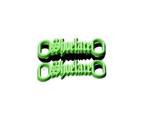 VCSZYAFX Cordones con letras y hebilla for zapatillas, decoraciones for zapatos, Kits de Metal, cordones, accesorios deportivos elegantes, 2 uds para Zapatillas de Senderismo y Deportivas(Green)