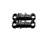 VCSZYAFX Cordones con letras y hebilla for zapatillas, decoraciones for zapatos, Kits de Metal, cordones, accesorios deportivos elegantes, 2 uds para Zapatillas de Senderismo y Deportivas(Black)