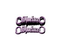 VCSZYAFX Cordones con letras y hebilla for zapatillas, decoraciones for zapatos, Kits de Metal, cordones, accesorios deportivos elegantes, 2 uds para Zapatillas de Senderismo y Deportivas(Purple)
