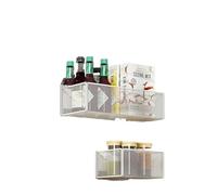 VCSZYAFX Estante lateral for refrigerador, almacenamiento magnético, cesta colgante, caja, suministros for el hogar, resumen, soporte Se utiliza en refrigeradores y cocinas(S Black)