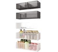 VCSZYAFX Estante lateral for refrigerador, almacenamiento magnético, cesta colgante, caja, suministros for el hogar, resumen, soporte Se utiliza en refrigeradores y cocinas(Black Small)