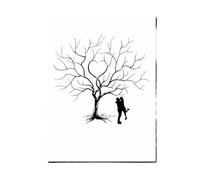 VCSZYAFX Eventos de Compromiso, Recuerdo Fiesta, árbol Boda, Pintura en Lienzo, Libro firmas Huellas Dactilares for Invitados, Regalo Aniversario for Amantes(Color010,30x40cm 1set inkpad)