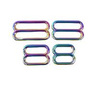 VCSZYAFX Hebillas Metalicas Hebillas Deslizantes De Metal Tres Deslizamientos 20 A 38 Mm, For Ajustar La Correa Del Bolso, Ganchos For Cinturón(Colored,25mm-10Pcs)