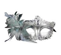 VCSZYAFX Máscara Mascarada Máscara de baile máscaras, máscara encaje hueca, media cara, elegante for, graduación, Mardi Gras para Mujer Hombre(E-silver)